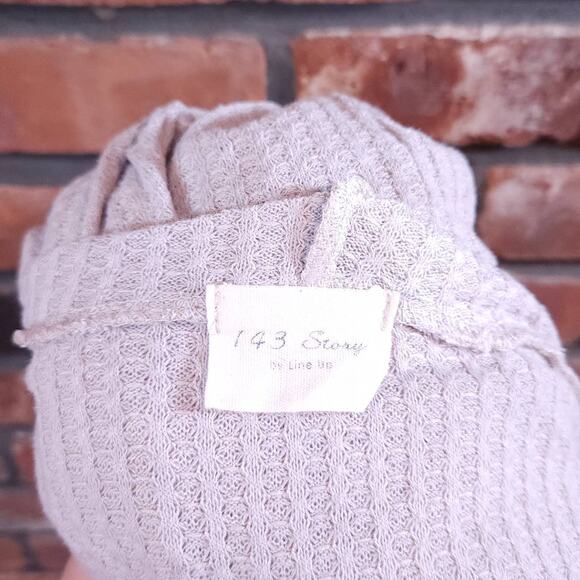 143 Story by Line Up Hooded Tie-front Drop Shoulder Thermal Tunic Women's M - Picture 5 of 5